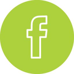 Facebook Logo icon - button to take the user to the part of the page containing Facebook information
